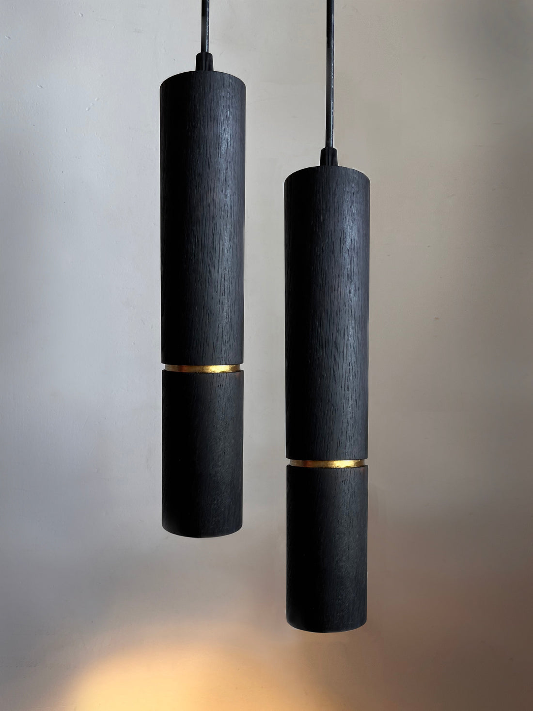 Charred wood Poise Pendant Lamp In stock